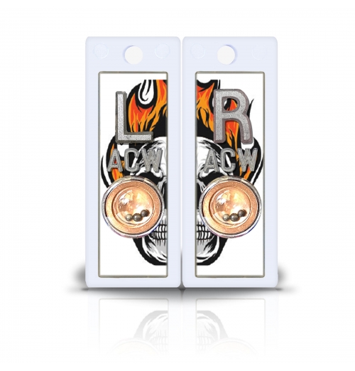 2 1/2" Height Non Sticky Positioning Xray Markers- Skull Flames Graphic Pattern